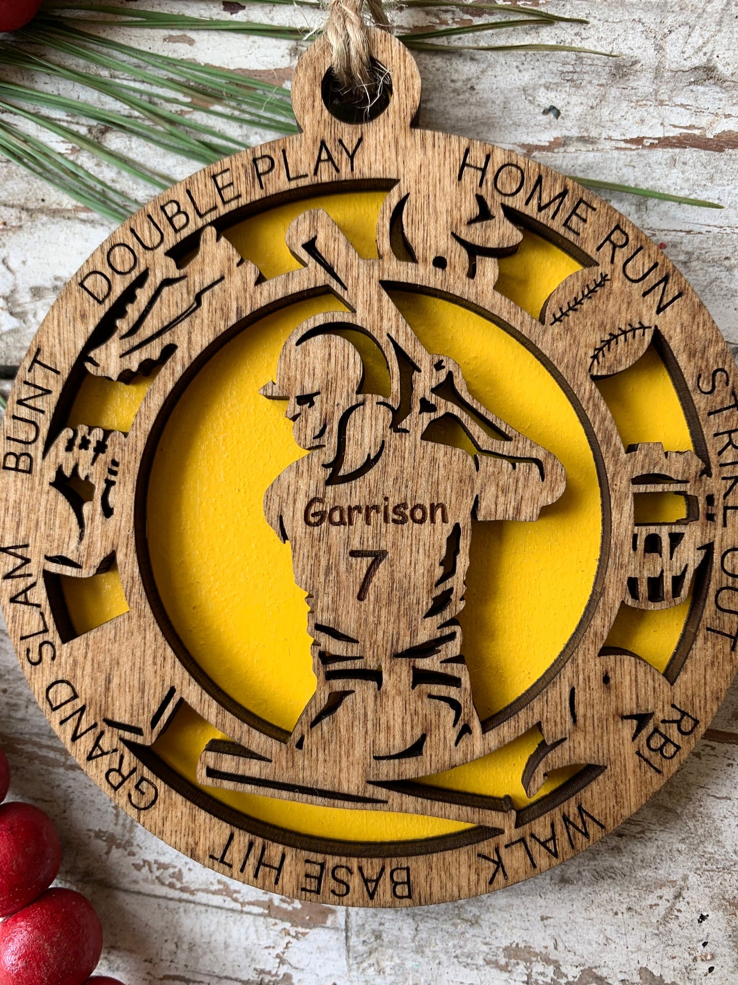 Personalized Softball Christmas Tree Ornament | Gift for High School Softball Team | Custom Softball Player Ornament | Senior Softball Gift