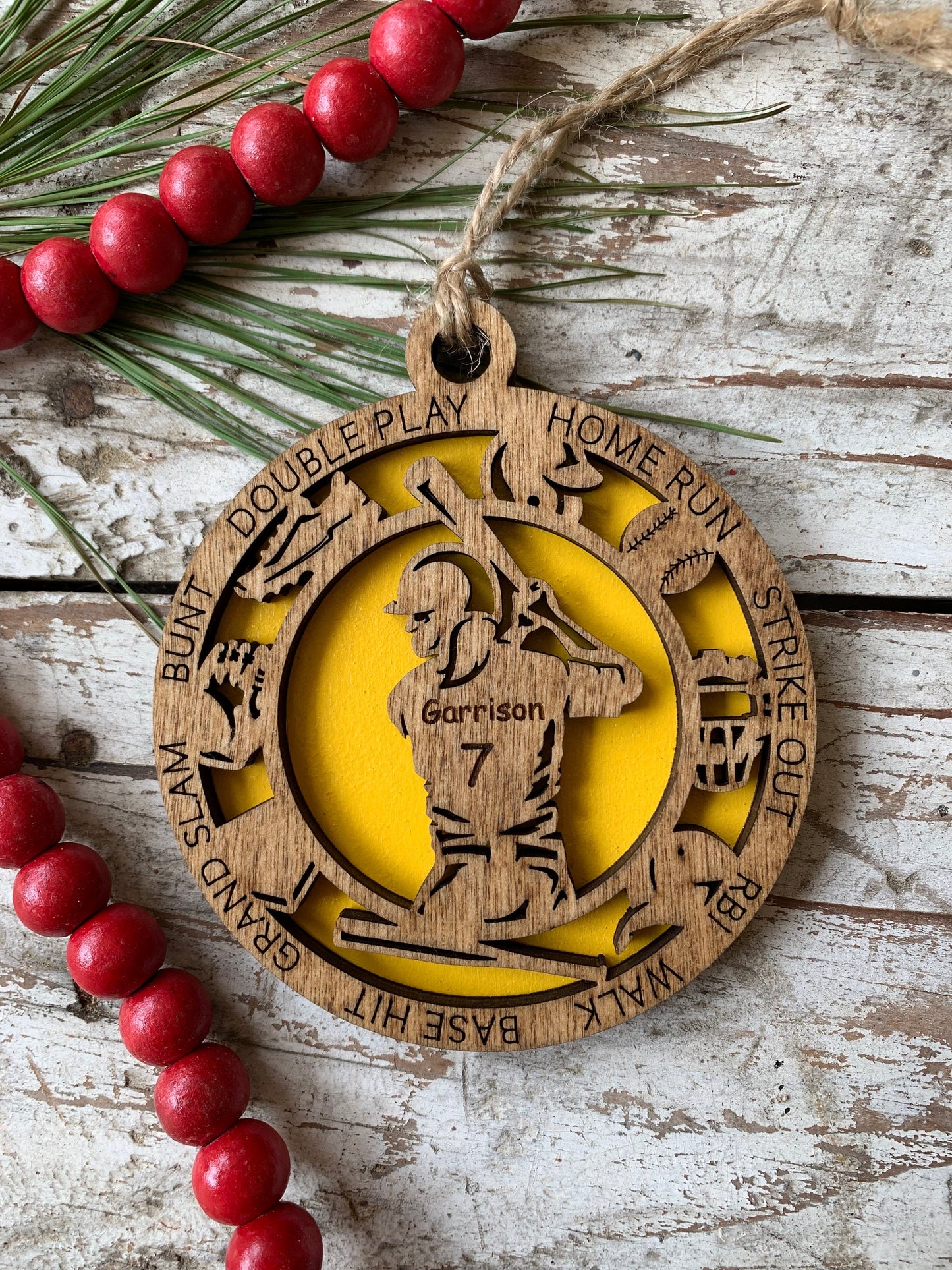 Personalized Softball Christmas Tree Ornament | Gift for High School Softball Team | Custom Softball Player Ornament | Senior Softball Gift