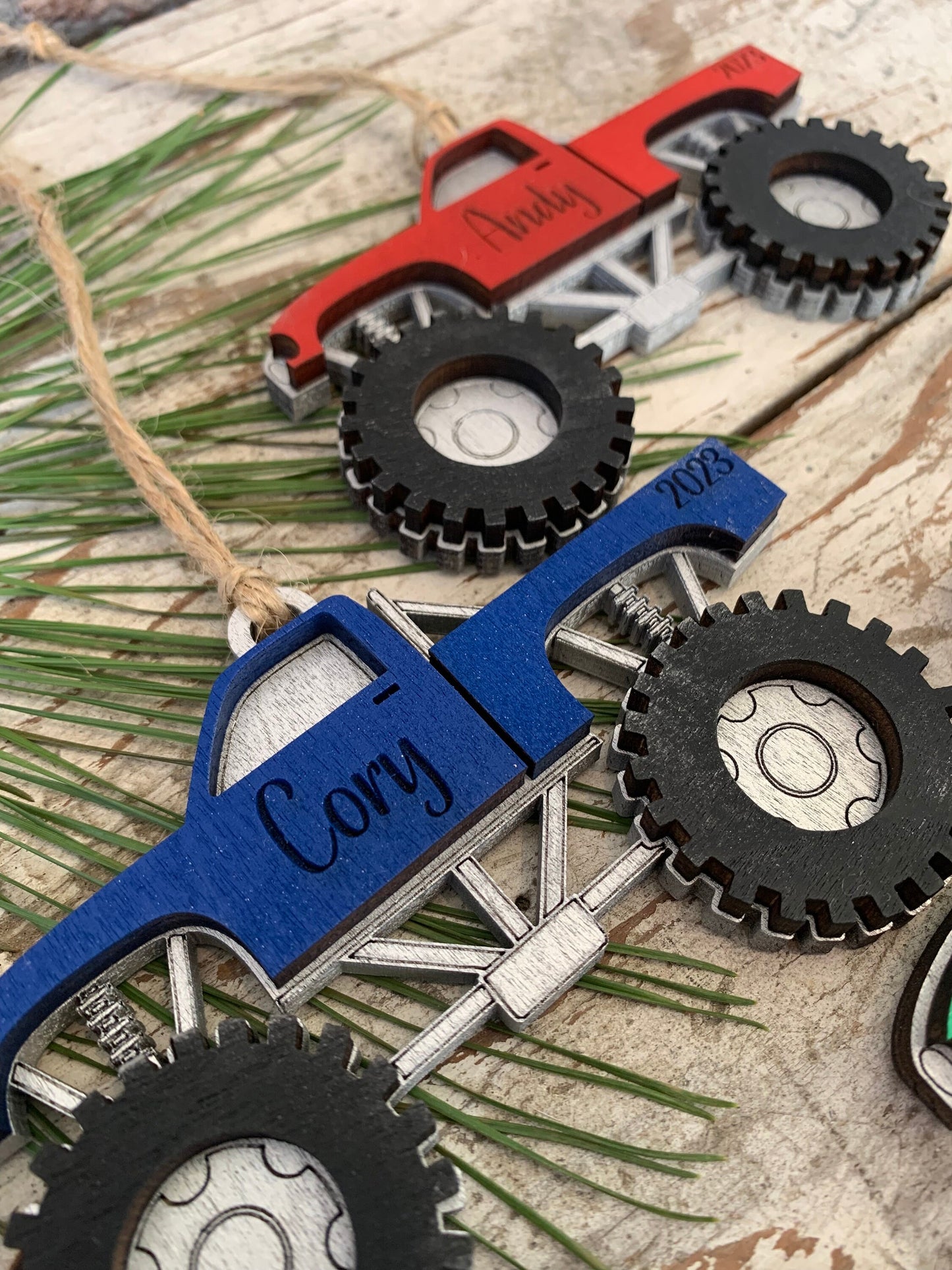 Personalized Monster Truck Christmas Ornament | Demolition Derby | Ornament for Boy | Gift for Trucker | Boys Truck Ornament | Truck Lover
