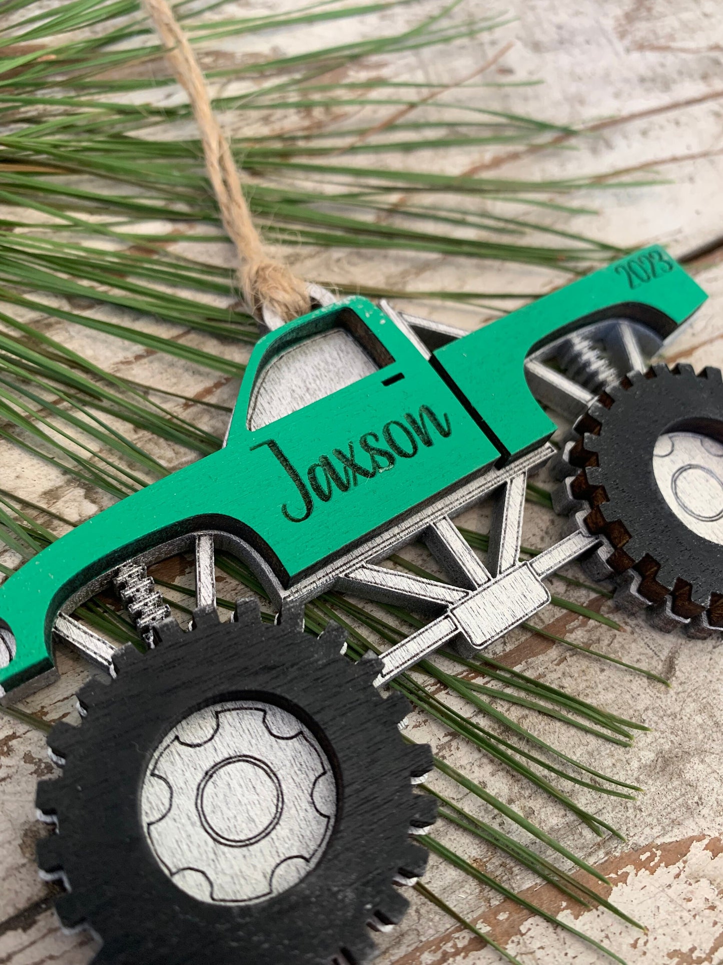Personalized Monster Truck Christmas Ornament | Demolition Derby | Ornament for Boy | Gift for Trucker | Boys Truck Ornament | Truck Lover
