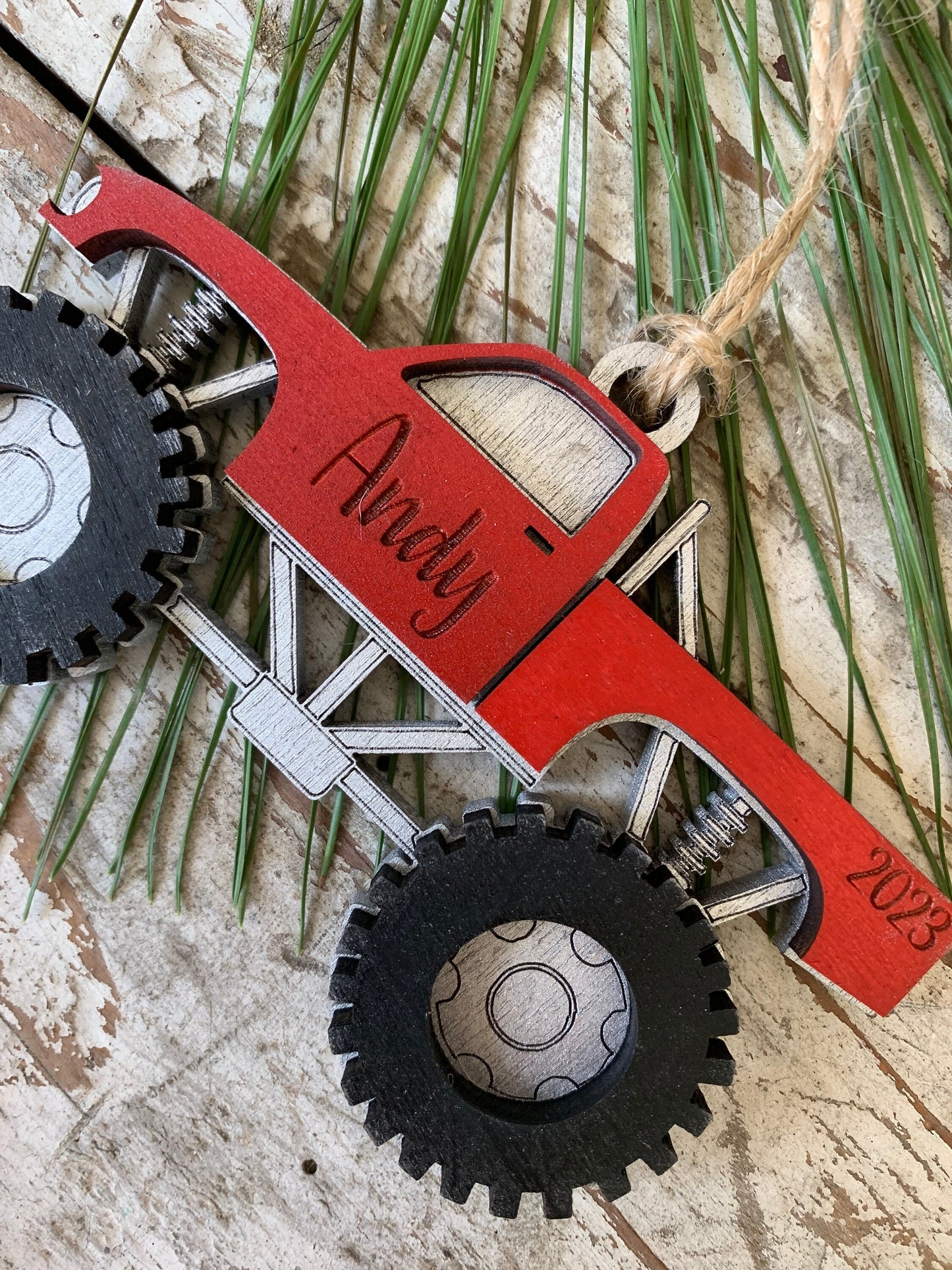Personalized Monster Truck Christmas Ornament | Demolition Derby | Ornament for Boy | Gift for Trucker | Boys Truck Ornament | Truck Lover