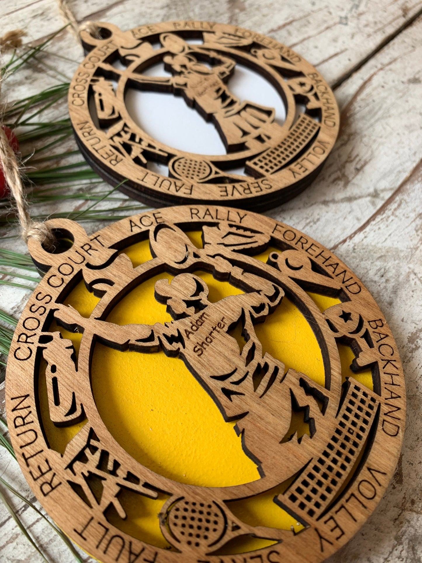 Personalized Tennis Player Boy or Girl Christmas Tree Ornament | Gift for High School Tennis Team