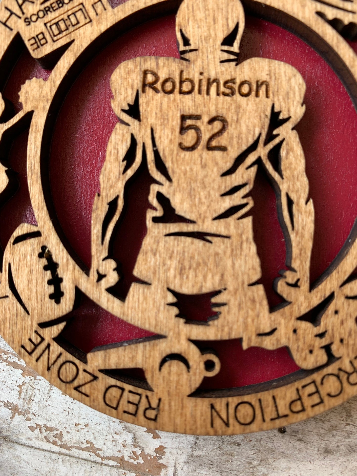 Personalized Football Christmas Tree Ornament | Gift for High School Football Team | Custom Football Player Ornament | Senior Football Gift