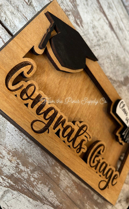 Personalized Graduation Money Holder Gift | Graduation Cash Holder | Class of 2026 High School Senior Gift | Custom College Graduate Gift