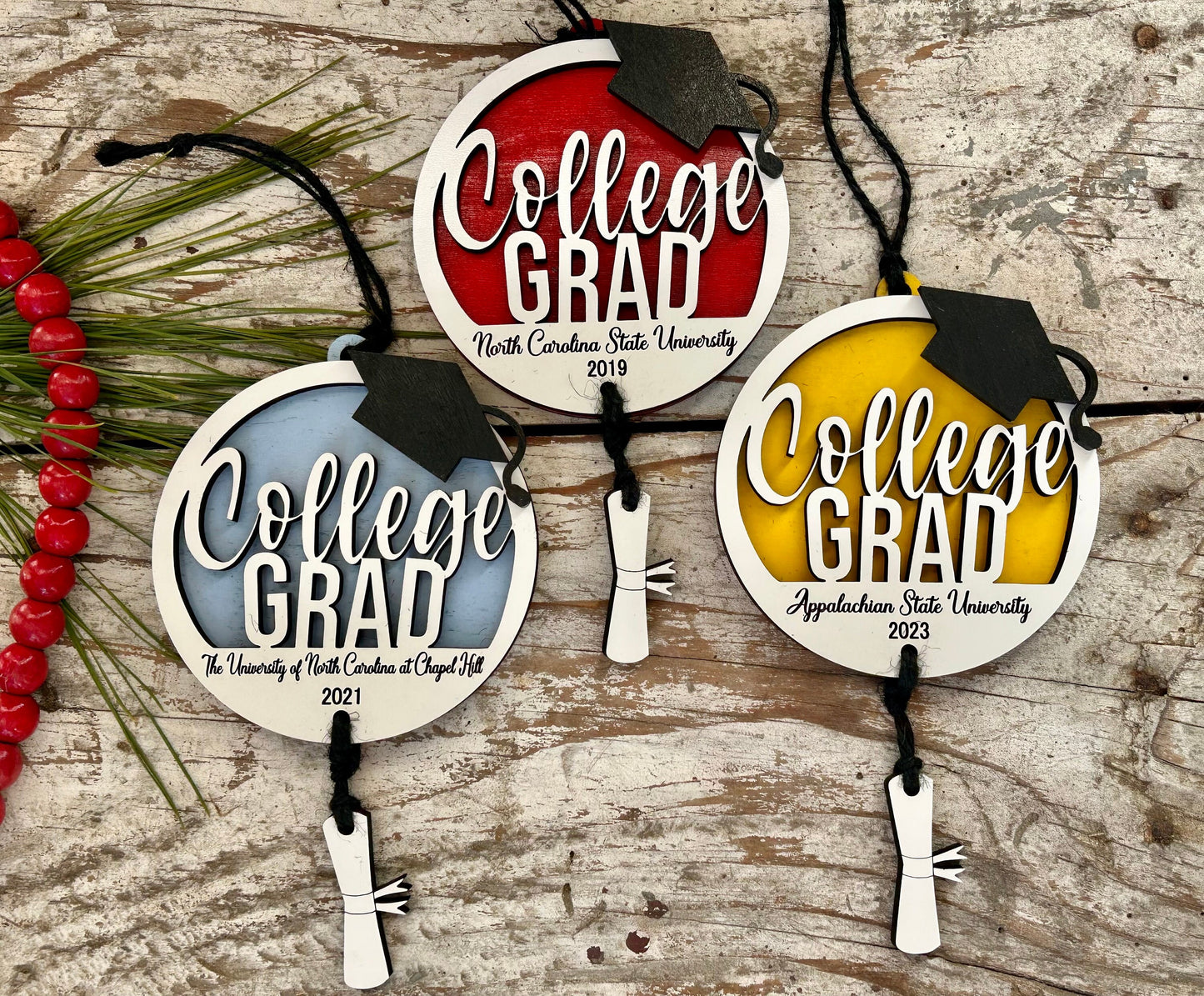 College Grad 2024 Christmas Tree Ornament | Gift for College Graguate | Graduation Ornament | Class of 2024