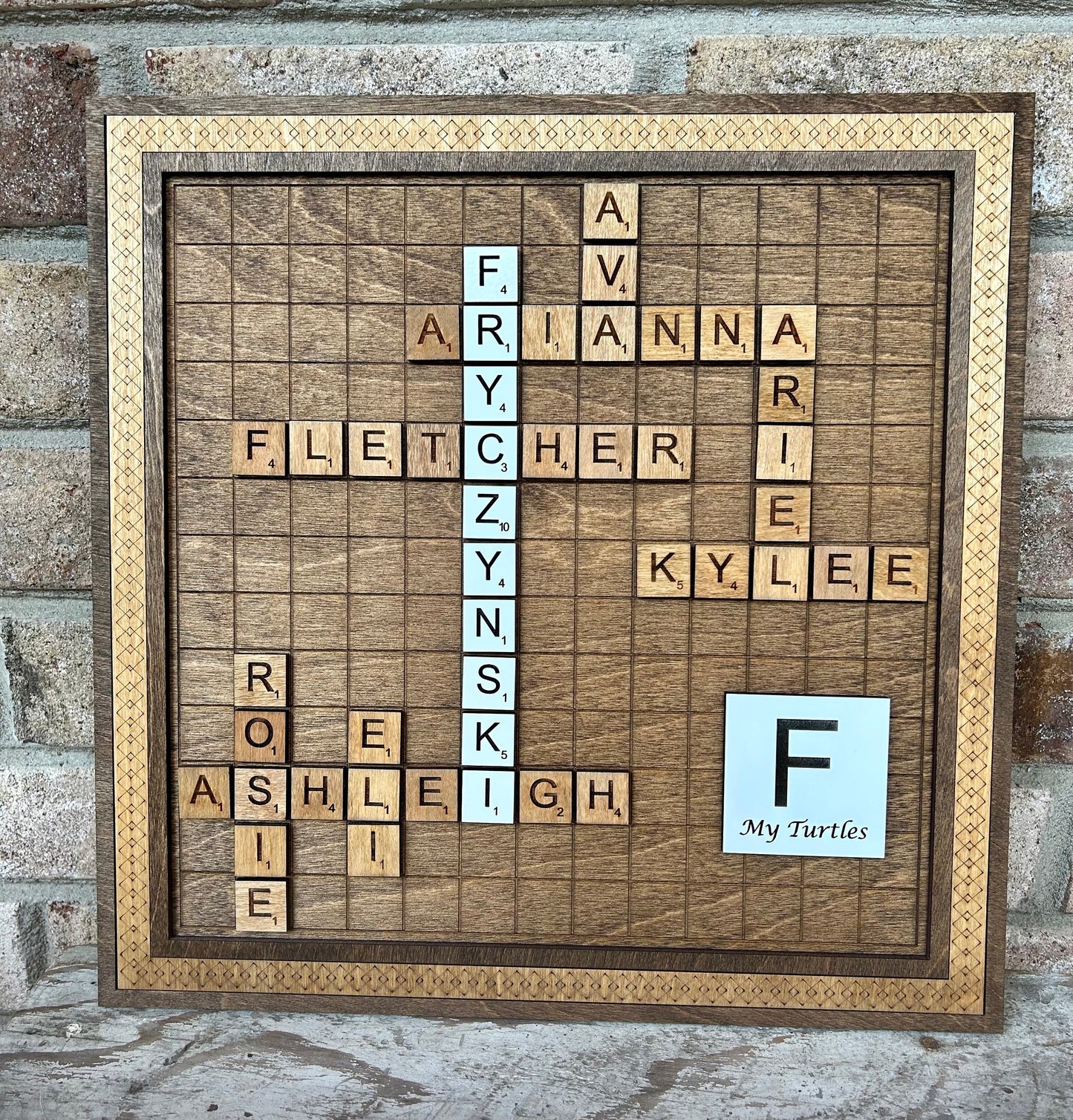 Custom Scrabble Tiles Family Tree | Grandparents Sign | Personalized Mothers Day Gift | Gift for Mom | Gift for Grandma