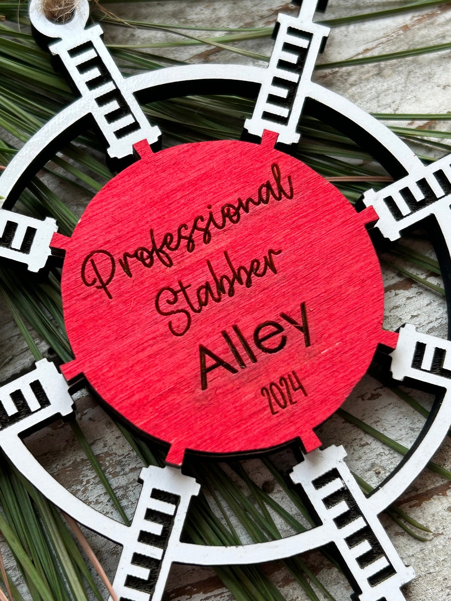Phlebotomist Christmas Tree Ornament | Gift for Professional Needle Sticker | Phlebotomy Graduation Gift | Vein Stabber Ornament | MLT