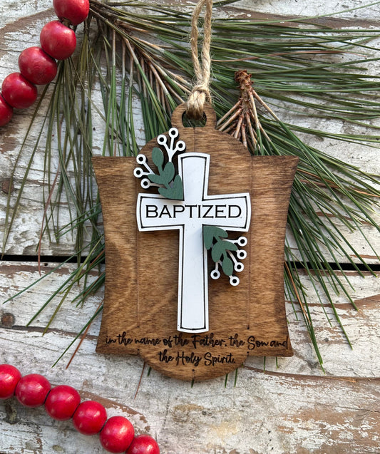 Baptism Christmas Tree Ornament | Infant Christening Gift | Confirmation Keepsake for Girl or Boy | Baby Baptism Ornament | Dedication Gift