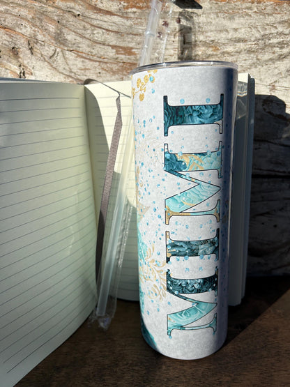 Mimi Tumbler and Journal Set | Gift for Grandma from Grandkids | Mothers Day Gift for Grandmother | Mimi Water Bottle and Notebook Present