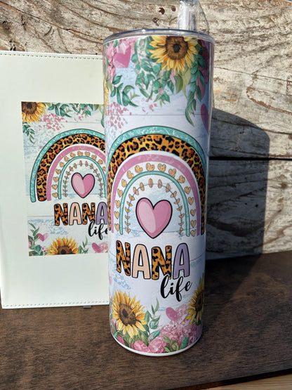 Nana Tumbler and Journal Set | Gift for Grandma from Grandkids | Mothers Day Gift for Grandmother | Nana Water Bottle and Notebook Present
