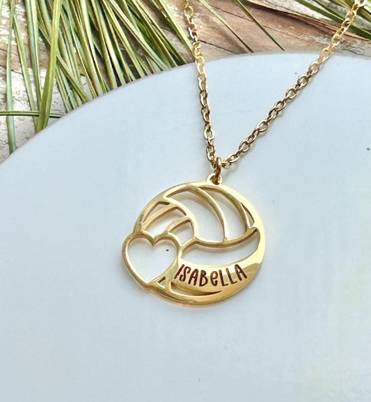 Personalized Volleyball Name Necklace | Custom Sports Necklace | Volleyball Mom Necklace | Volleyball Gift | Gift for Volleyball Player