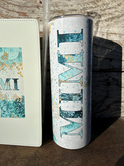 Mimi Tumbler and Journal Set | Gift for Grandma from Grandkids | Mothers Day Gift for Grandmother | Mimi Water Bottle and Notebook Present