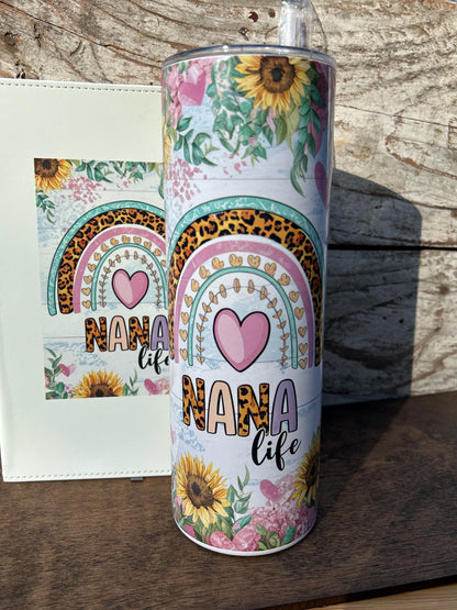 Nana Tumbler and Journal Set | Gift for Grandma from Grandkids | Mothers Day Gift for Grandmother | Nana Water Bottle and Notebook Present