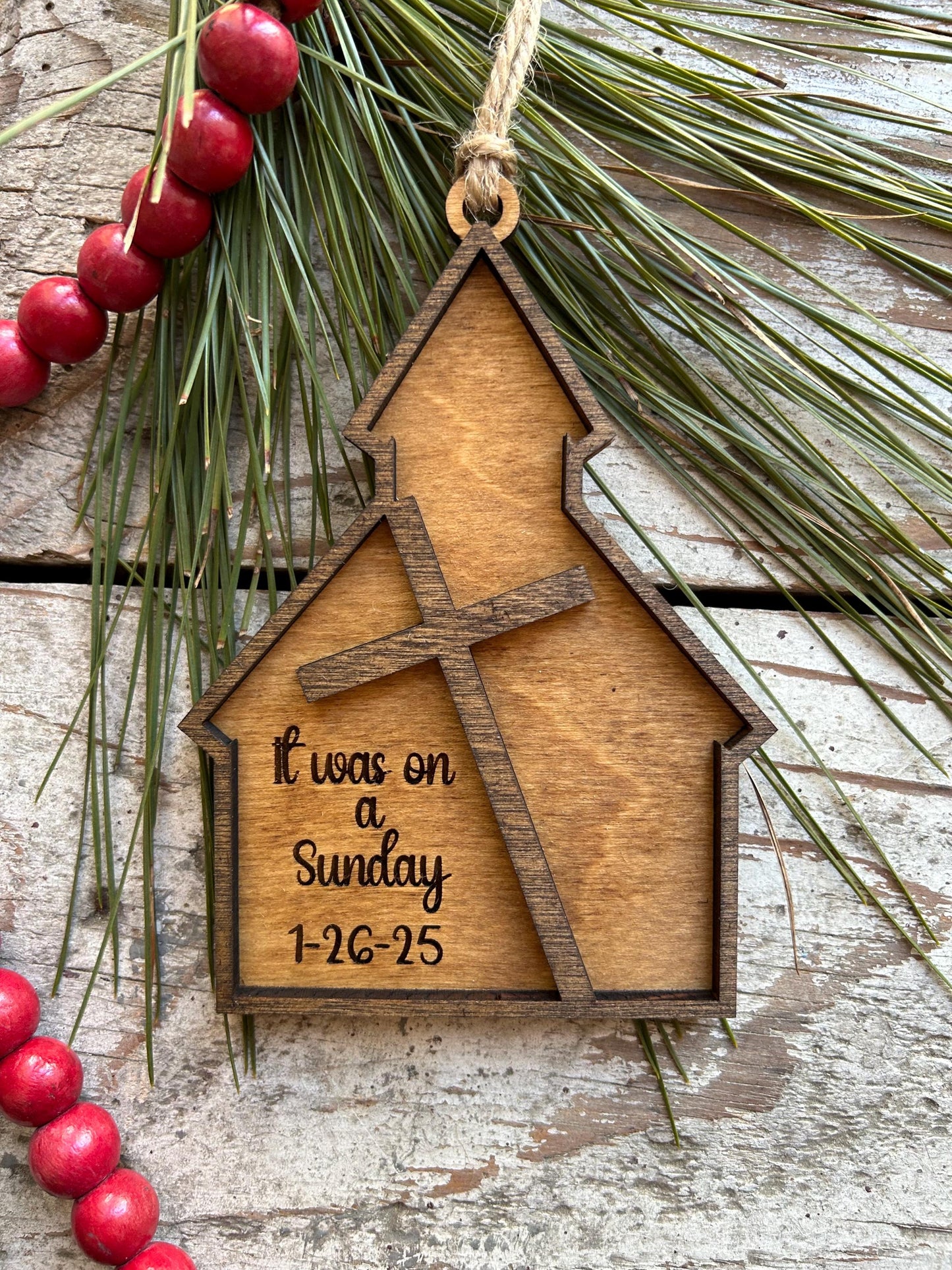 Personalized Church Christmas Tree Ornament | Gift for Sunday School | Gift for Pastor Preacher | Religious Ornament | Fundraiser for Church