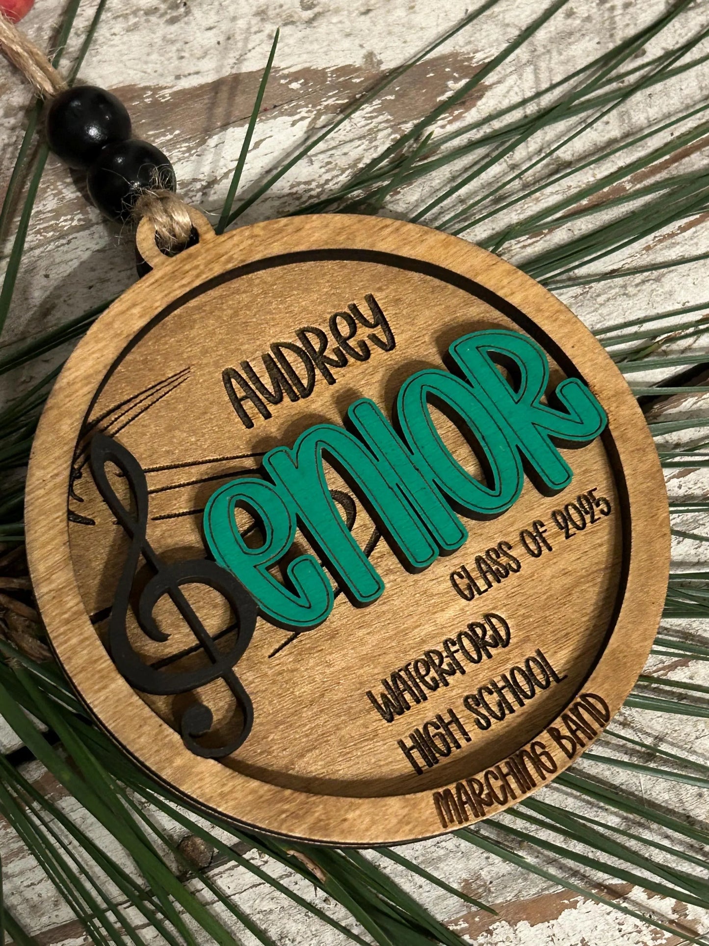Personalized Marching Band - Chorus Senior Christmas Tree Ornament |  Custom Band Graduation Gift | College Band Senior Class of 2027 |