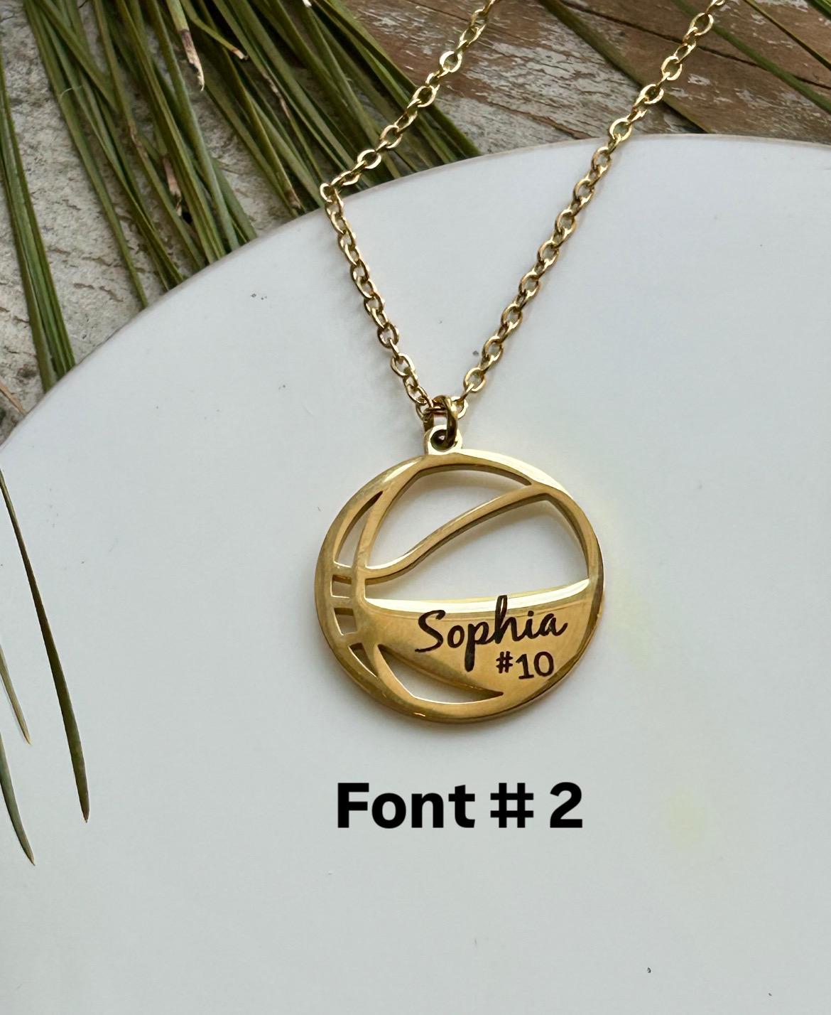 Personalized Basketball Name Necklace | Custom Sports Necklace | Basketball Mom Necklace | Basketball Gift | Gift for Basketball Player