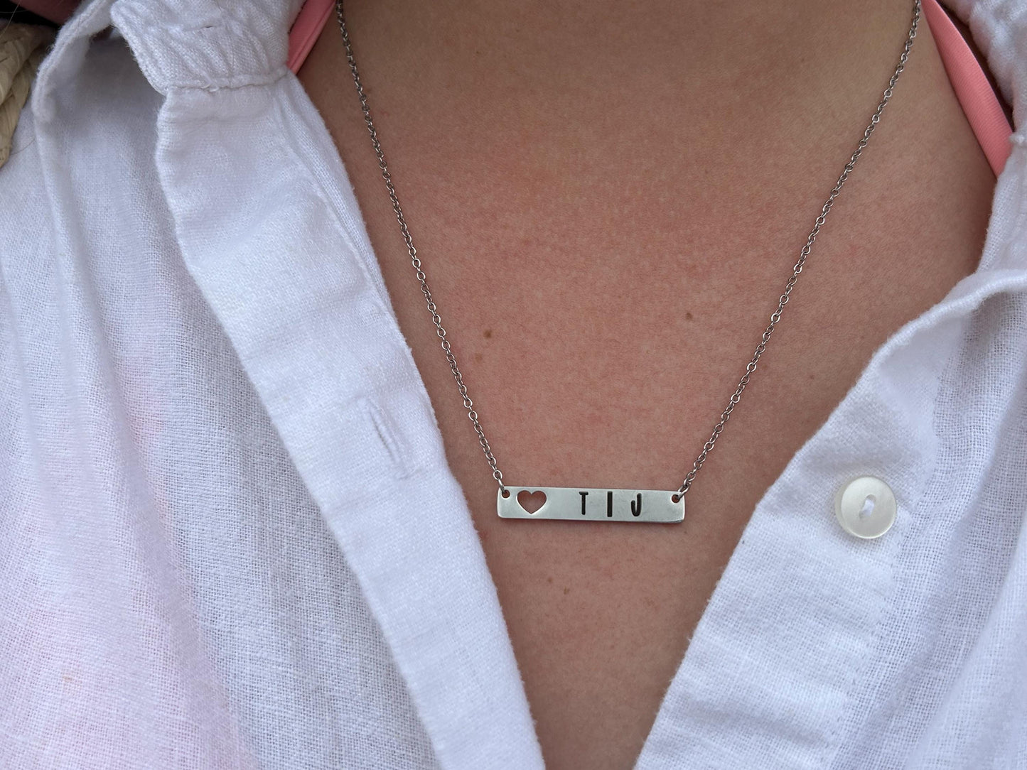 Personalized Couples Initial Heart Necklace | Double Initials Jewelry | Wedding Day Gift | Engagement Present | Girlfriend Boyfriend