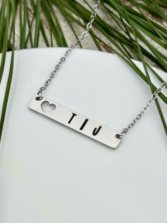 Personalized Couples Initial Heart Necklace | Double Initials Jewelry | Wedding Day Gift | Engagement Present | Girlfriend Boyfriend