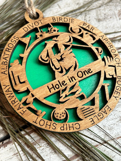Personalized Golf Girl or Boy Christmas Tree Keepsake Ornament | High School Golf Team | Golf Tournament Keepsake | Golfer Hole in One