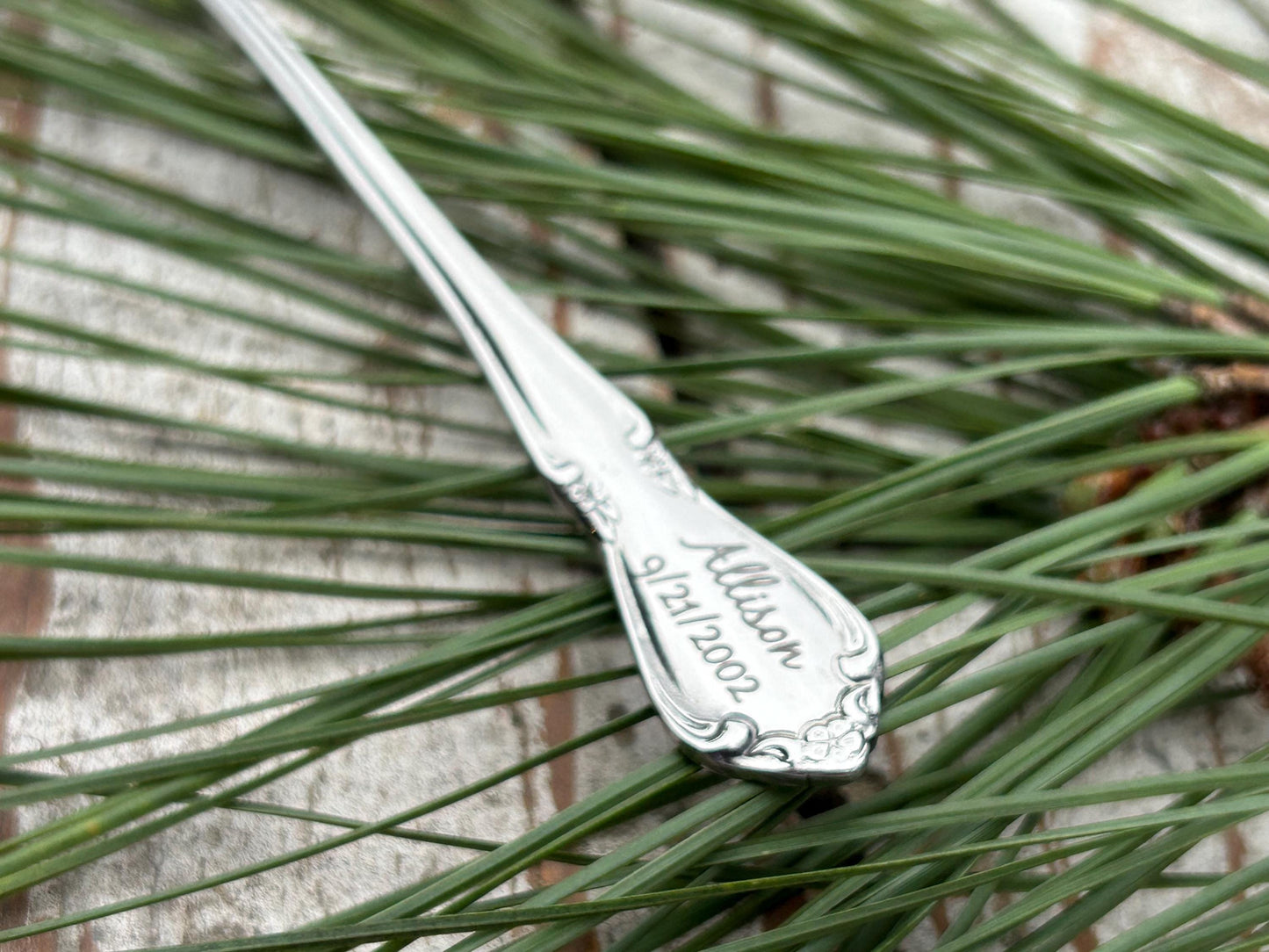 Personalized Baby Silver Spoon | Engraved Feeding Oneida Spoon for Toddler Baby Kid | Baby Shower Gift | Custom Girl or Boy Newborn Keepsake