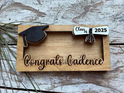 Personalized Graduation Money Holder Gift | Graduation Cash Holder | Class of 2026 High School Senior Gift | Custom College Graduate Gift