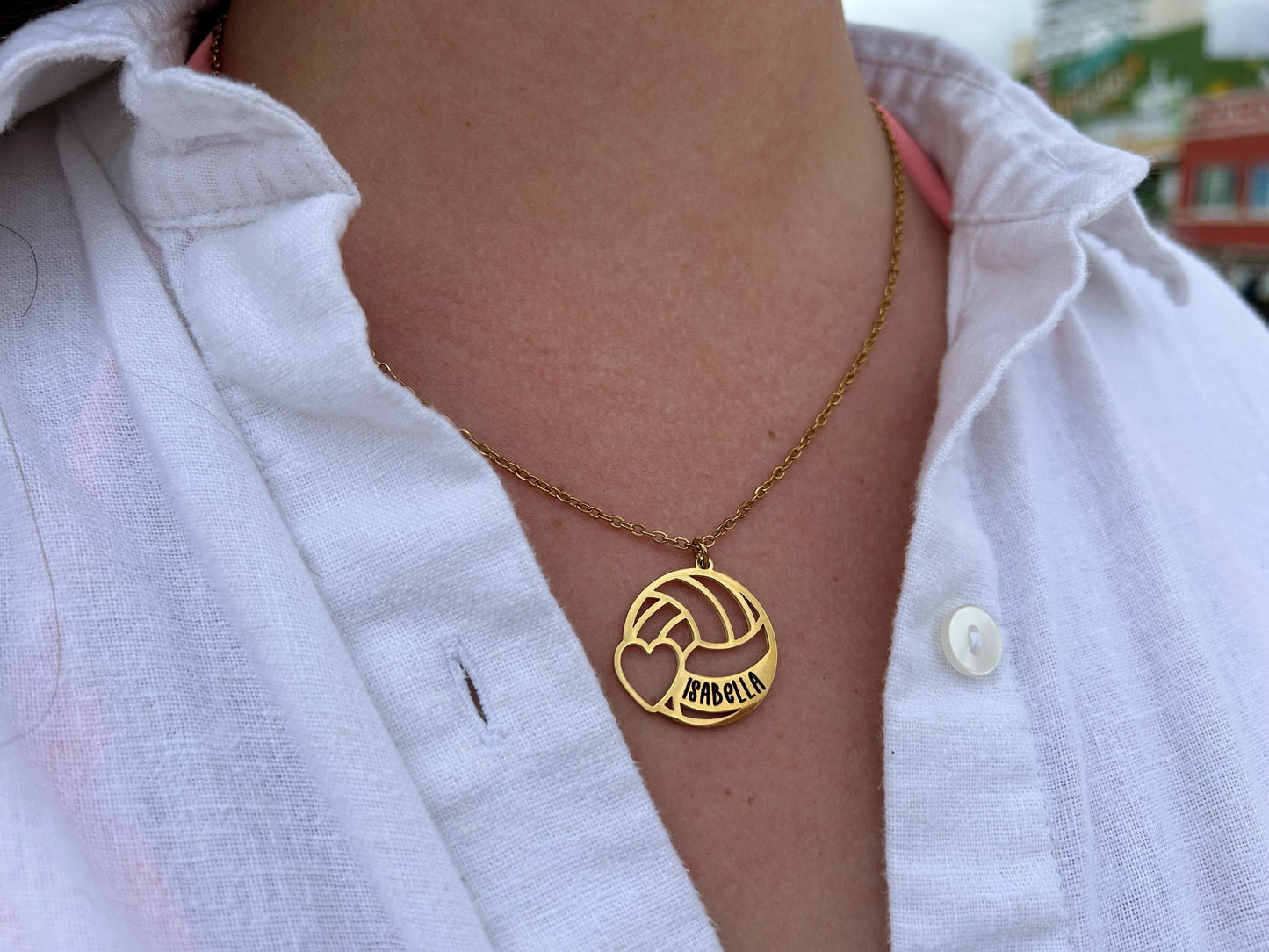 Personalized Volleyball Name Necklace | Custom Sports Necklace | Volleyball Mom Necklace | Volleyball Gift | Gift for Volleyball Player