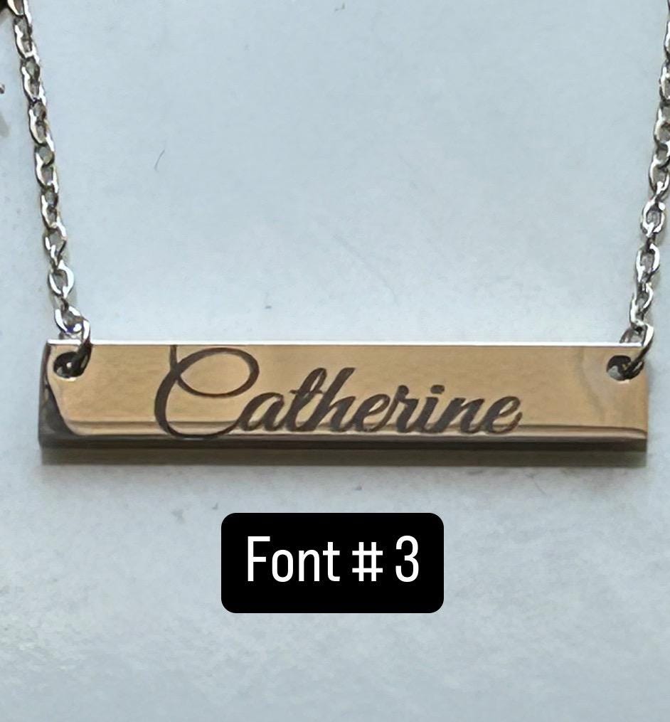 Personalized Name Bar Necklace | Mothers Day Gift from Son Daughter | Custom Signature Necklace | Silver Gold Jewelry | Gift for Girlfriend