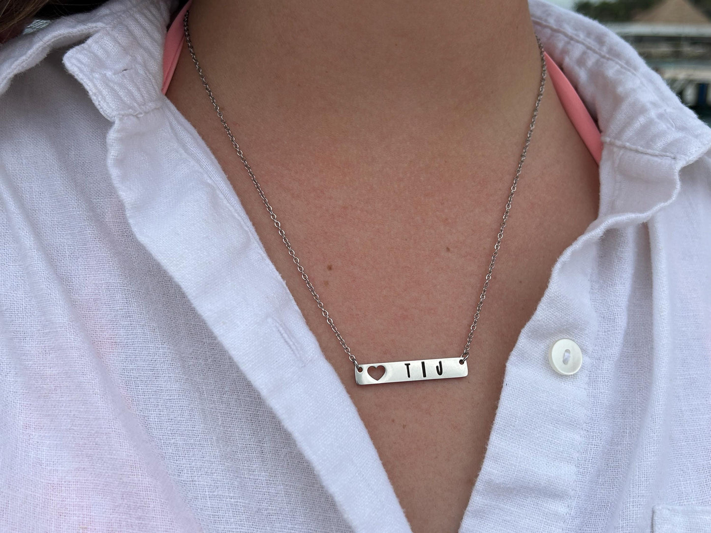 Personalized Couples Initial Heart Necklace | Double Initials Jewelry | Wedding Day Gift | Engagement Present | Girlfriend Boyfriend