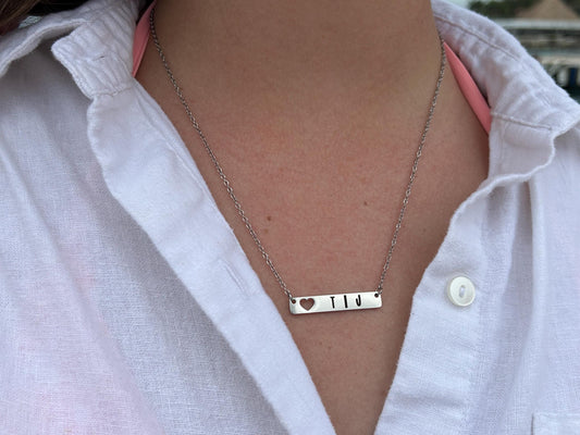 Personalized Couples Initial Heart Necklace | Double Initials Jewelry | Wedding Day Gift | Engagement Present | Girlfriend Boyfriend