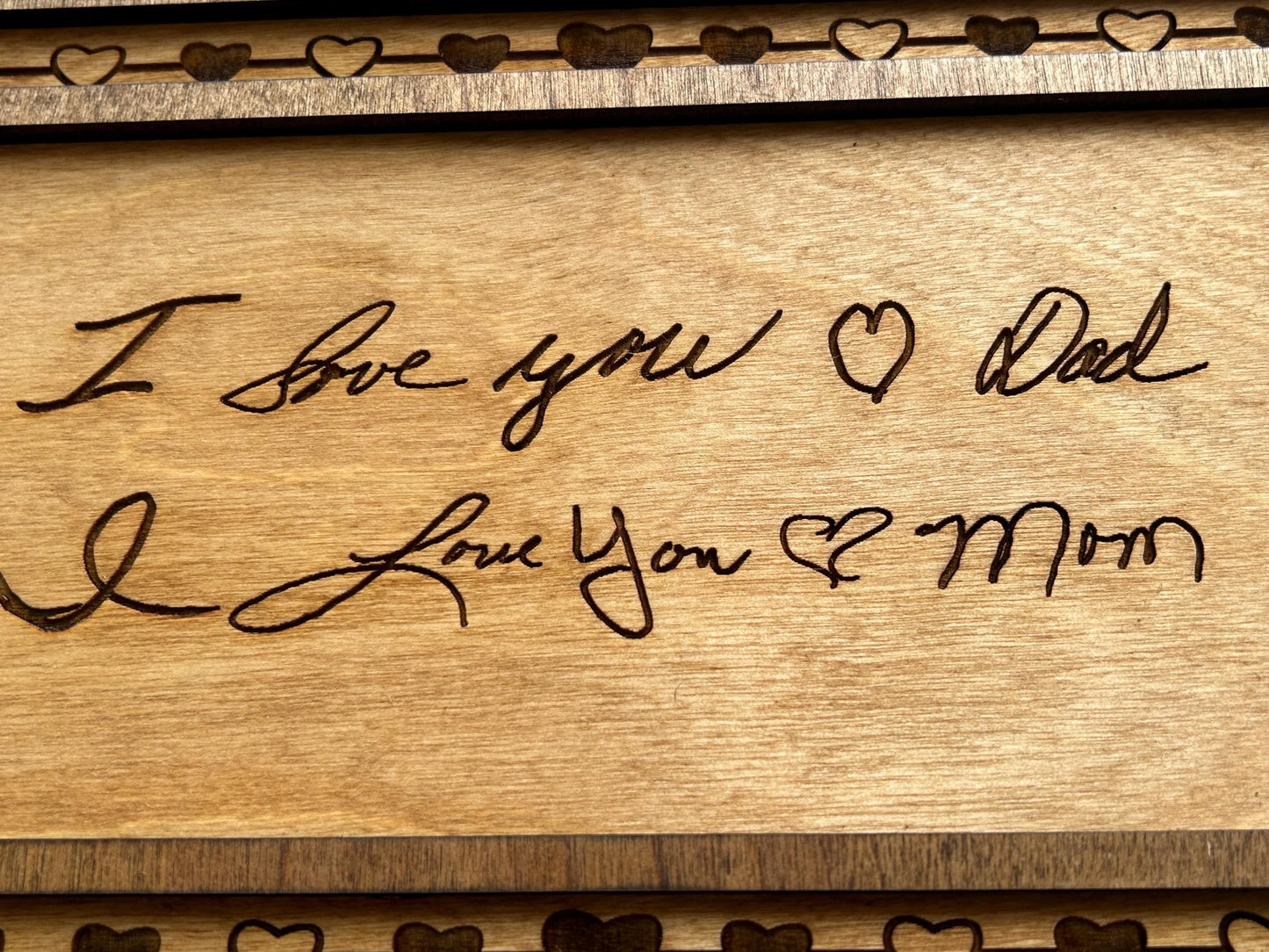 Personalized I Love You Signature Sign | Mom and Dad Handwriting for Children | Baby Shower Gift | Nursery Decor | Loss of Parent Memorial