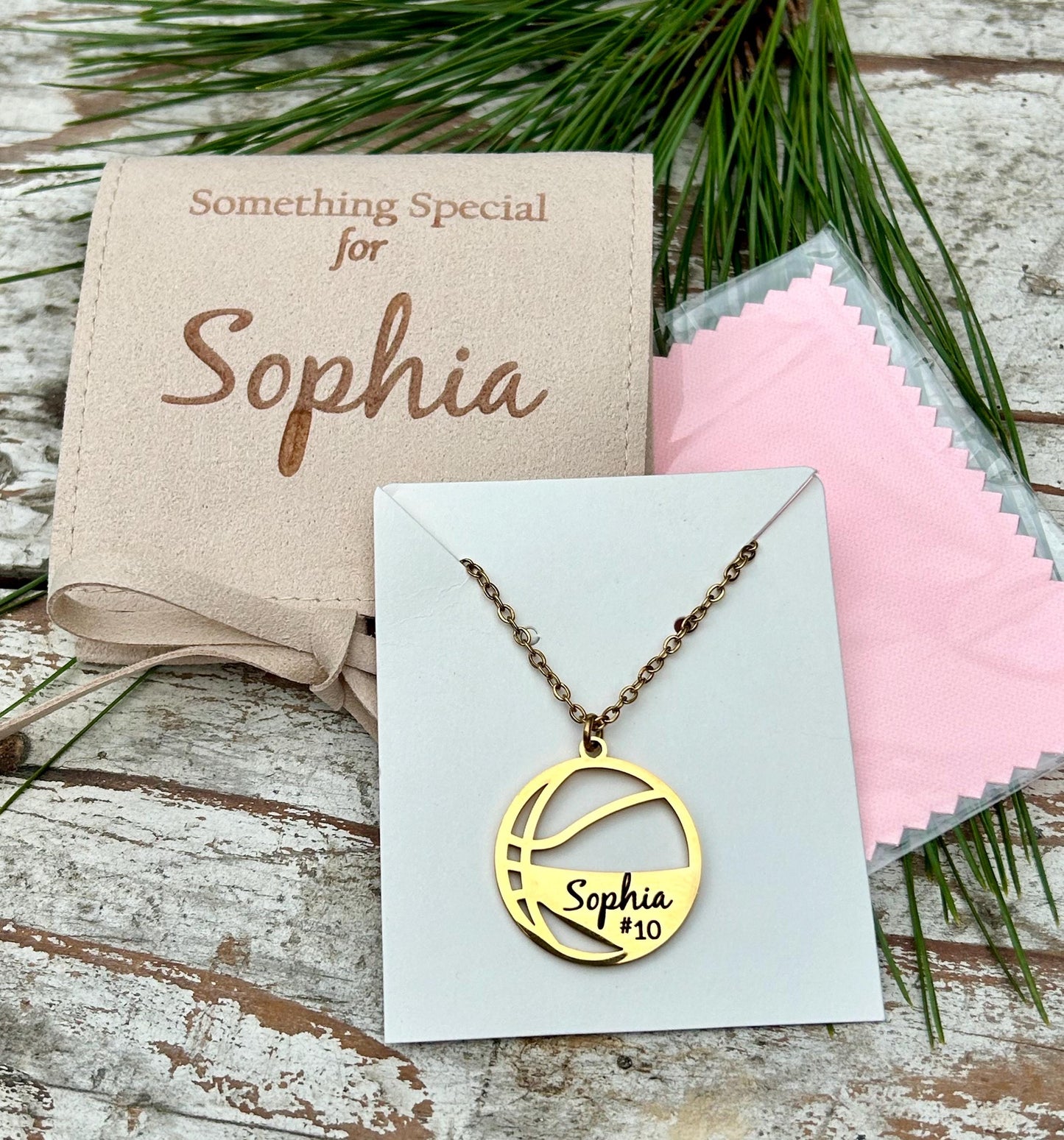 Personalized Basketball Name Necklace | Custom Sports Necklace | Basketball Mom Necklace | Basketball Gift | Gift for Basketball Player