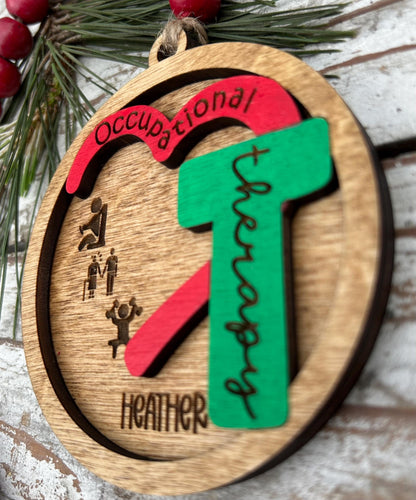 Personalized Occupational Therapist Christmas Tree Ornament | Custom OT Thank You Present | Doctor of Occupational Therapy Graduation Gift |