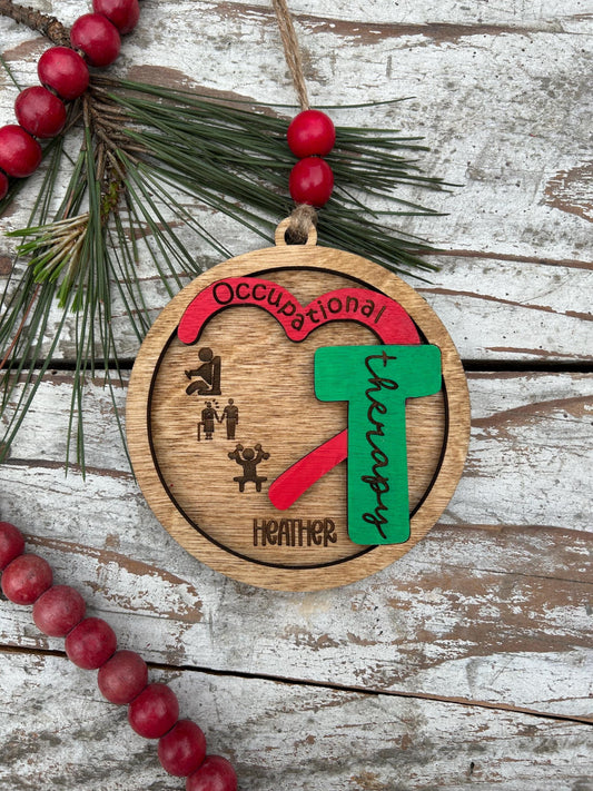Personalized Occupational Therapist Christmas Tree Ornament | Custom OT Thank You Present | Doctor of Occupational Therapy Graduation Gift |