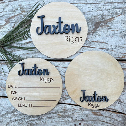 Personalized Newborn Baby Stats Sign | Hospital Footprint Sign For Baby | Newborn Photo Prop | Baby Shower Gift | Birth Announcement Sign