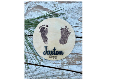 Personalized Newborn Baby Stats Sign | Hospital Footprint Sign For Baby | Newborn Photo Prop | Baby Shower Gift | Birth Announcement Sign