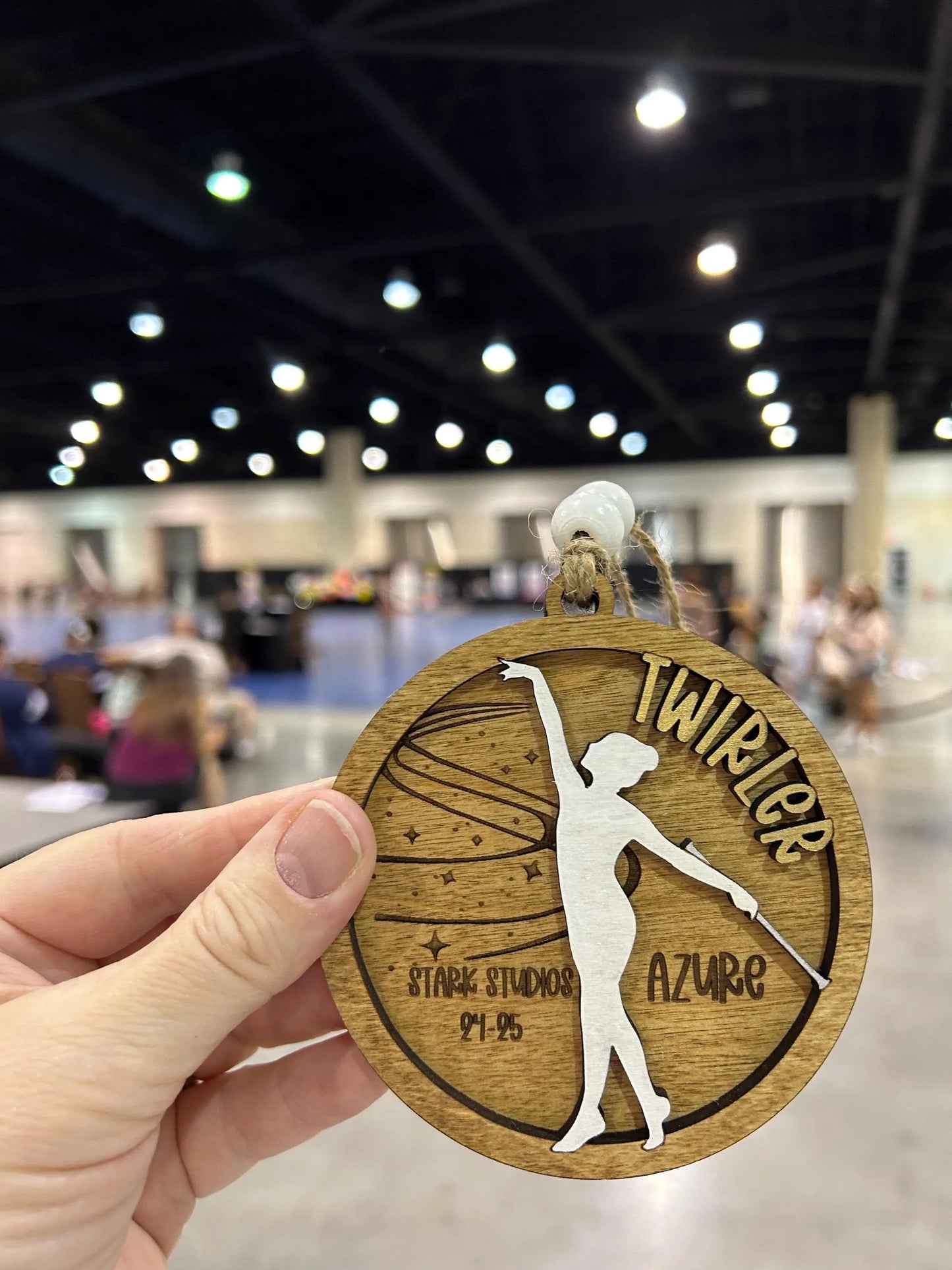 Personalized Baton Twirler Christmas Tree Ornament | Custom College High School Feature Twirler Marching Band Gift | Majorette Team Present