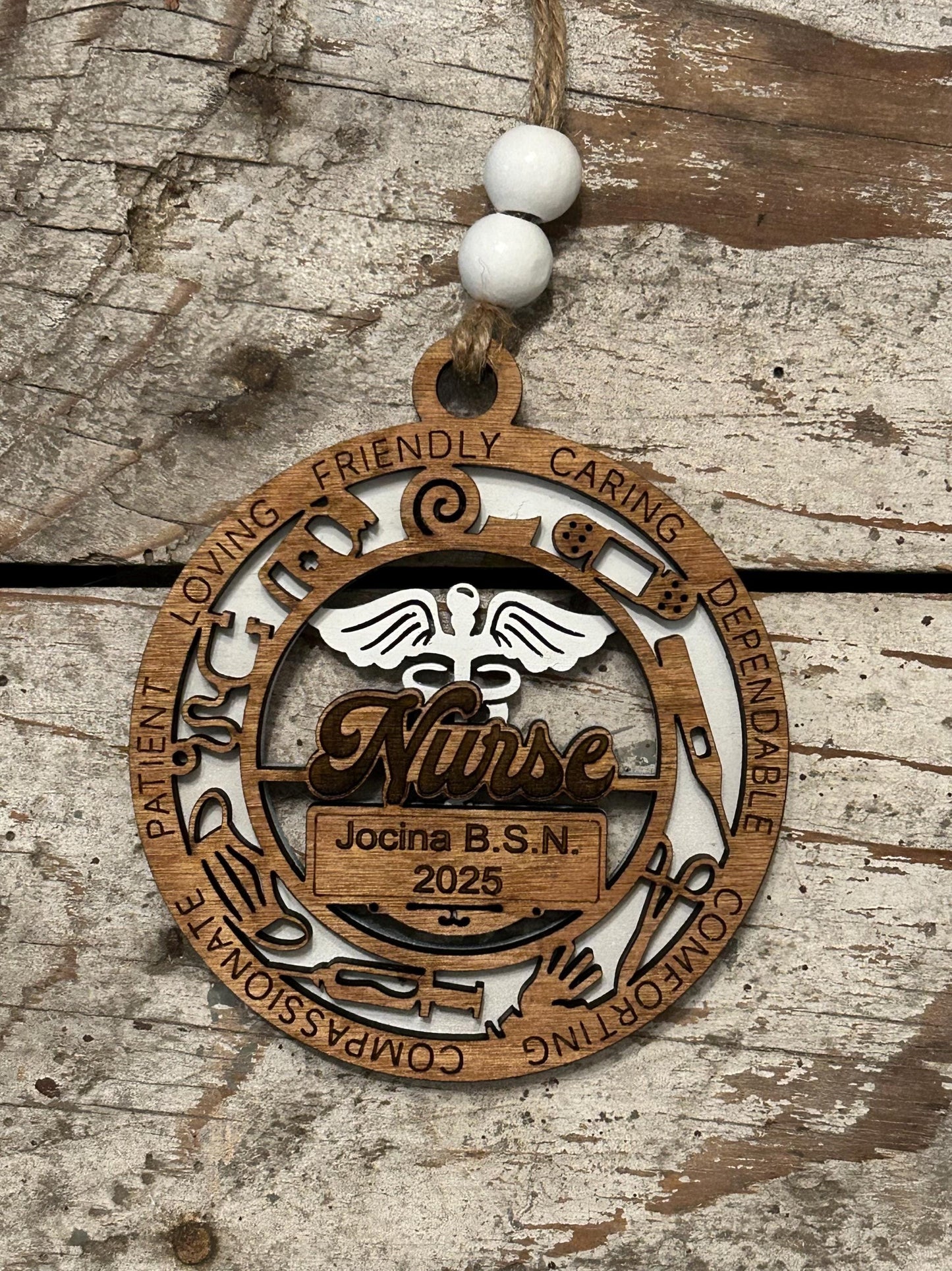 Personalized Nurse Christmas Tree Ornament | Gift for Nursing Graduate | RN Ornament | Gift for Nurse | CNA or LPN Ornament | Custom Nurse
