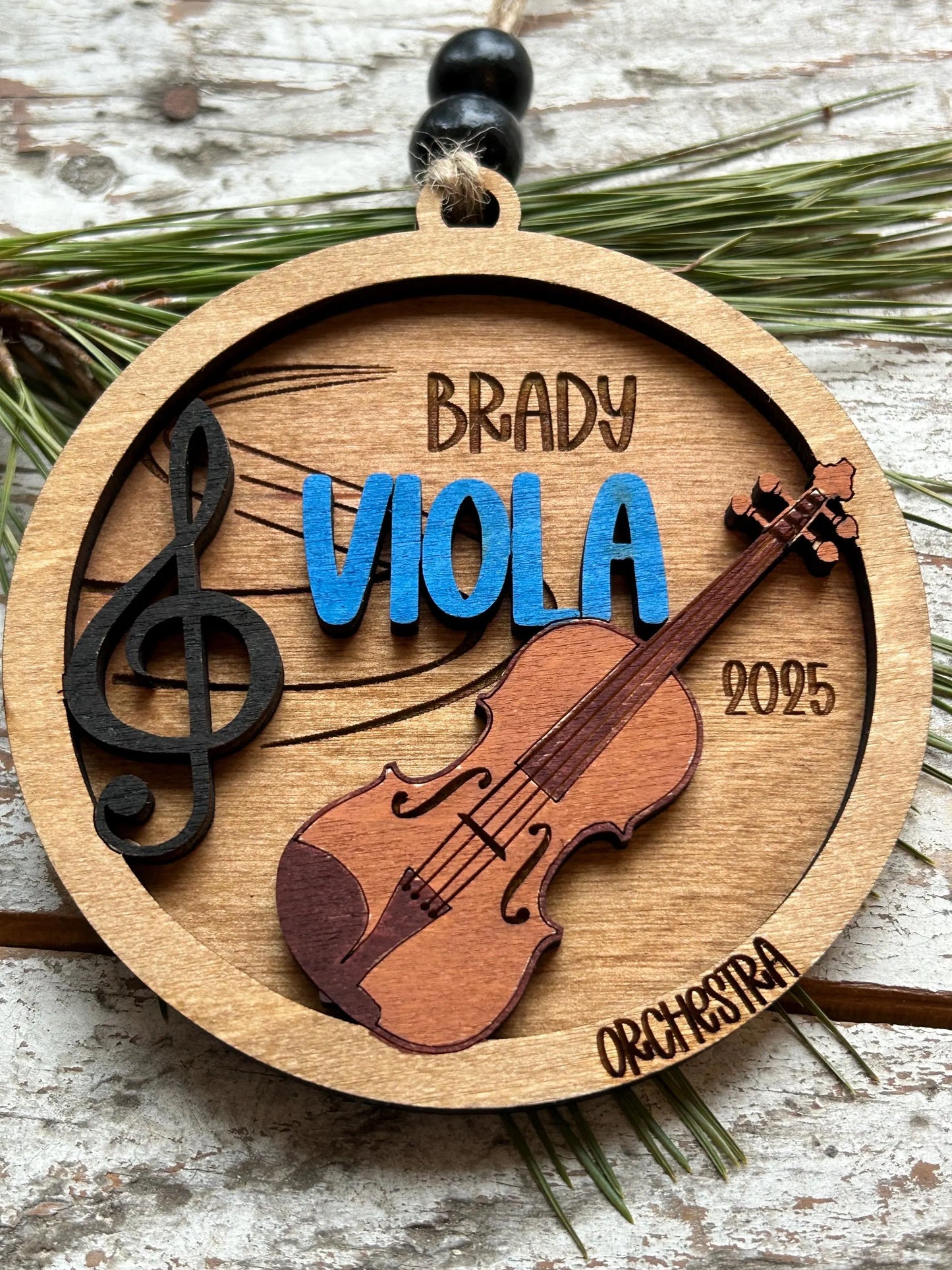 Personalized Viola Orchestra Christmas Tree Ornament | Viola Student Gift | Custom Music Viola Lover Keepsake | First Viola Recital Present