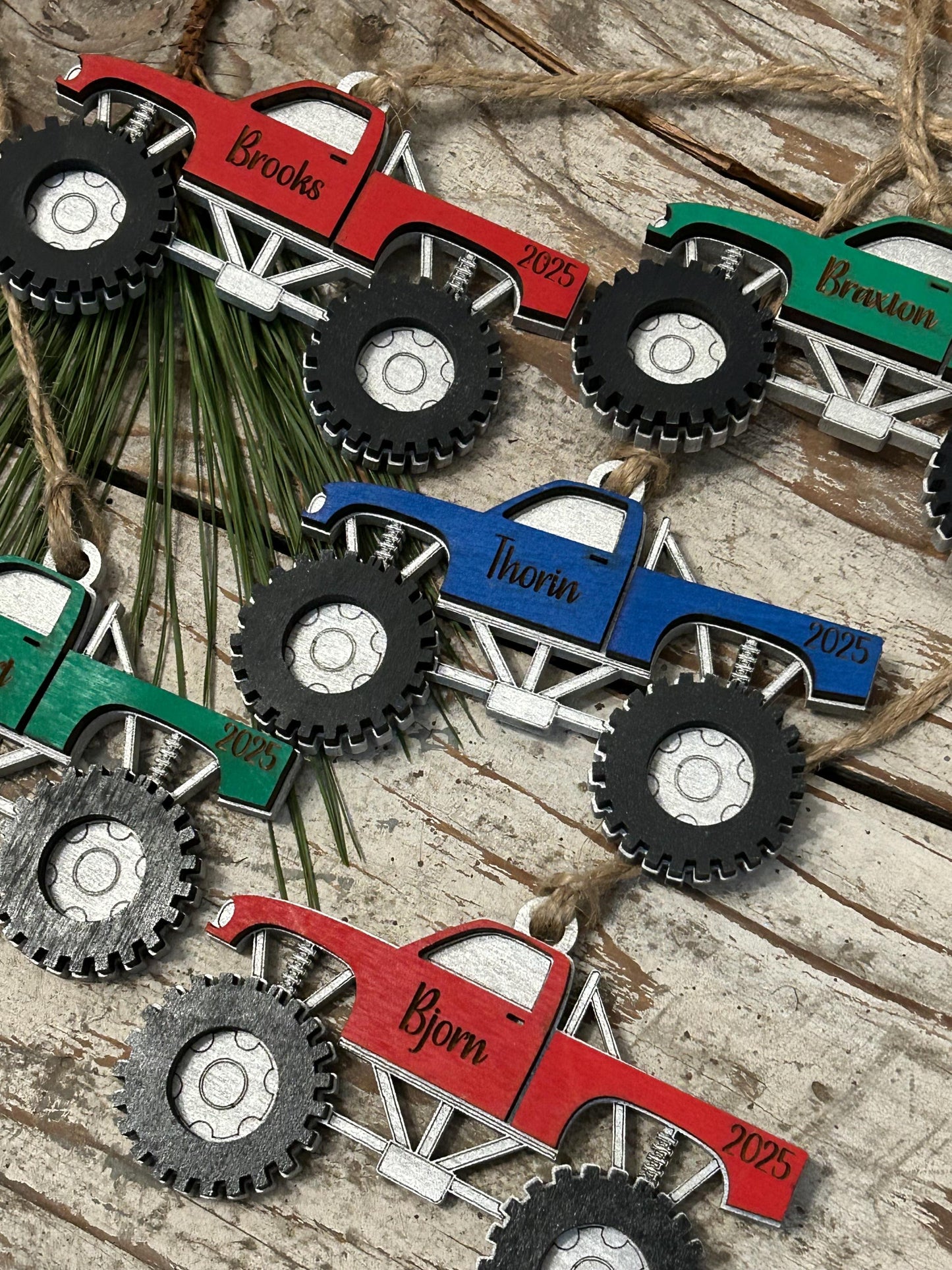 Personalized Monster Truck Christmas Ornament | Demolition Derby | Ornament for Boy | Gift for Trucker | Boys Truck Ornament | Truck Lover