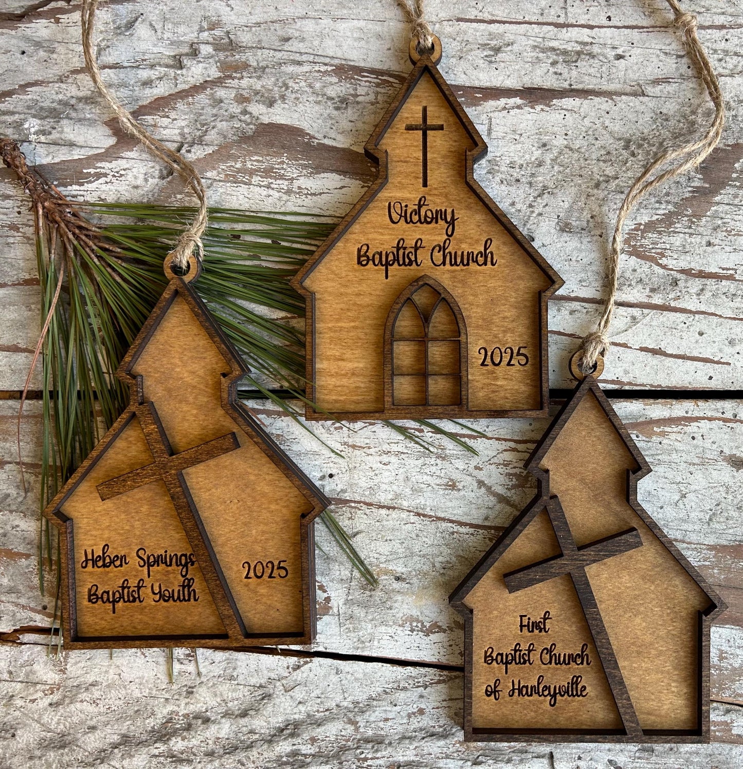 Personalized Church Christmas Tree Ornament | Gift for Sunday School | Gift for Pastor Preacher | Religious Ornament | Fundraiser for Church