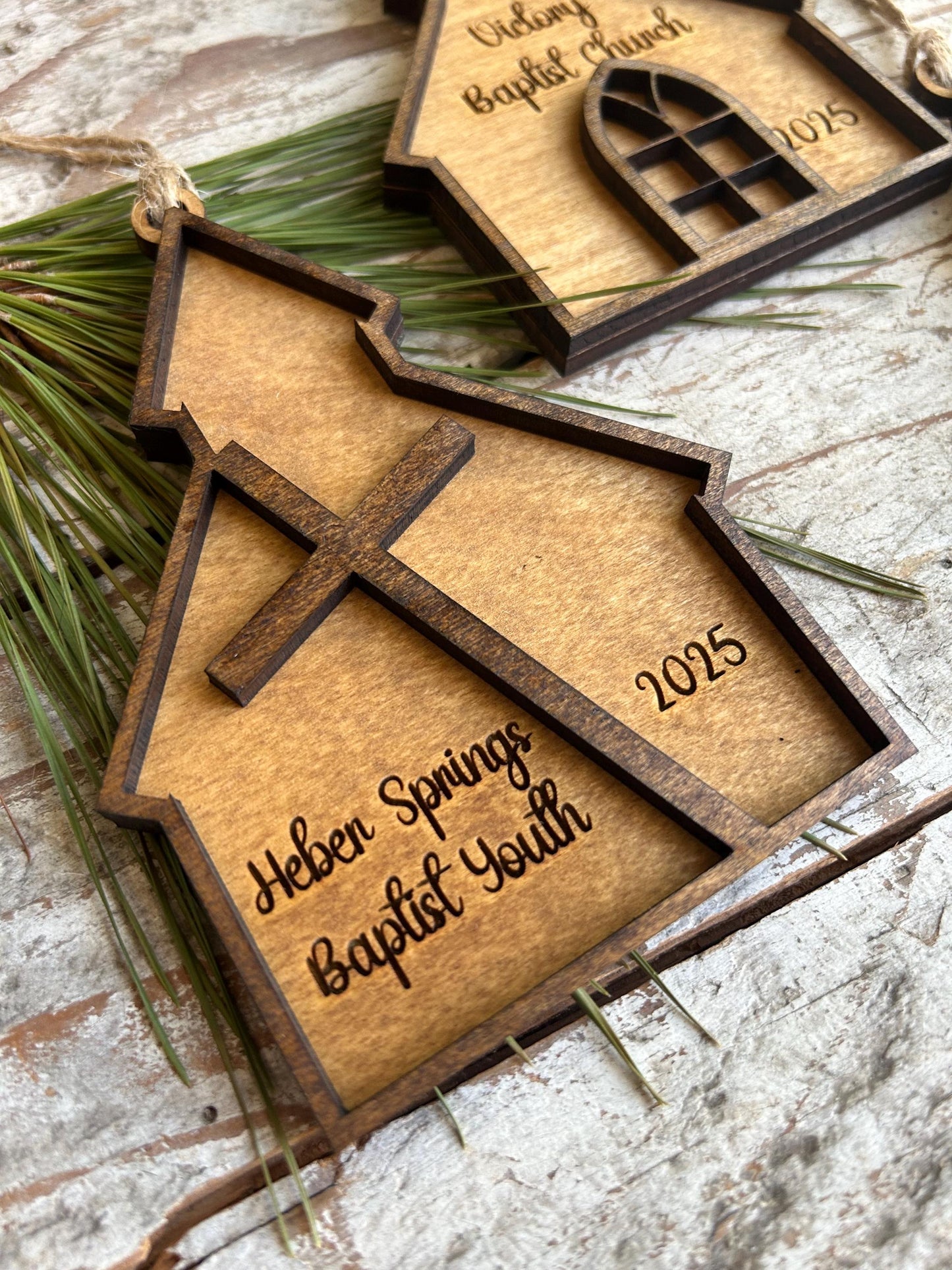Personalized Church Christmas Tree Ornament | Gift for Sunday School | Gift for Pastor Preacher | Religious Ornament | Fundraiser for Church