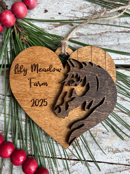 Personalized Horse Christmas Ornament | Gift for Horse Lover | Custom Horseback Riding Students Gift | Equine Equestrian Keepsake