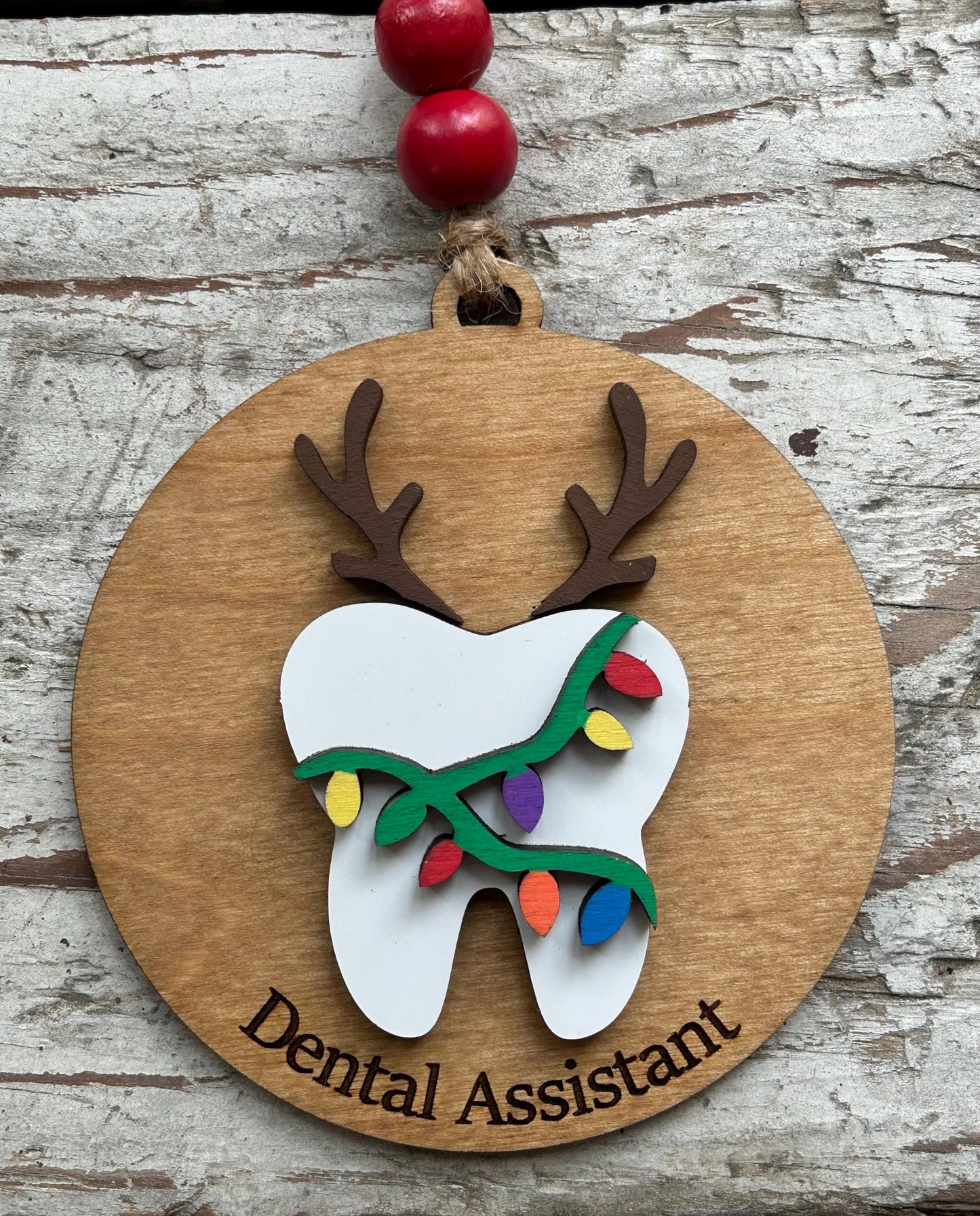 Personalized Dentist Christmas Tree Ornament | Gift for Dental Assistant | Orthodontist | Dental Hygienist Team Party Present | Tooth