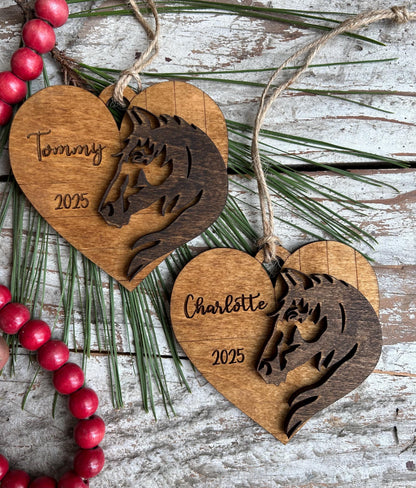 Personalized Horse Christmas Ornament | Gift for Horse Lover | Custom Horseback Riding Students Gift | Equine Equestrian Keepsake