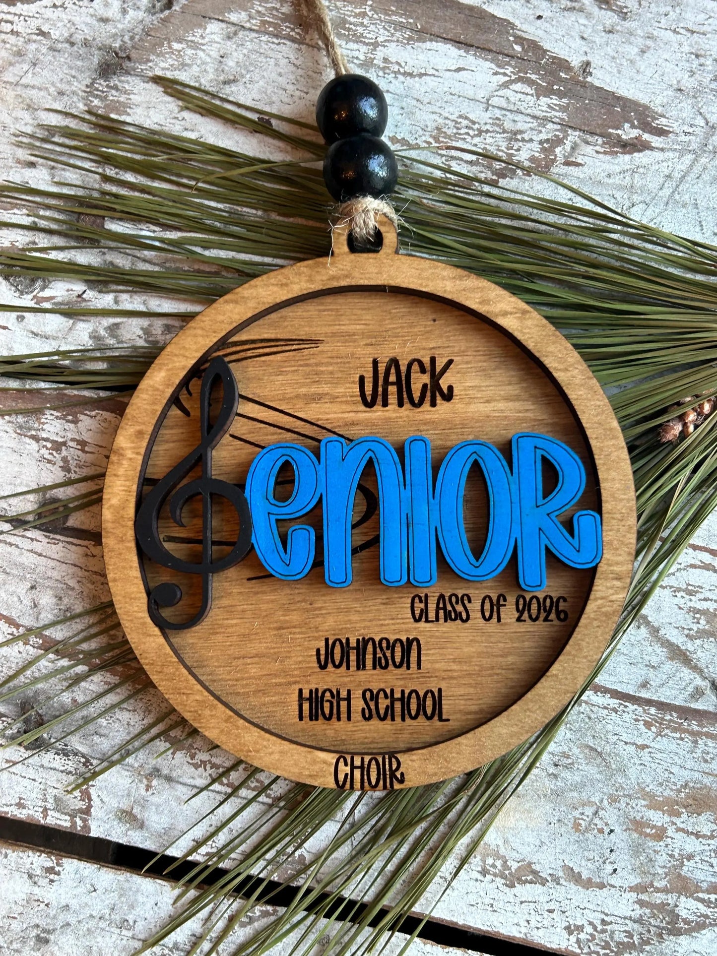 Personalized Marching Band - Chorus Senior Christmas Tree Ornament |  Custom Band Graduation Gift | College Band Senior Class of 2027 |