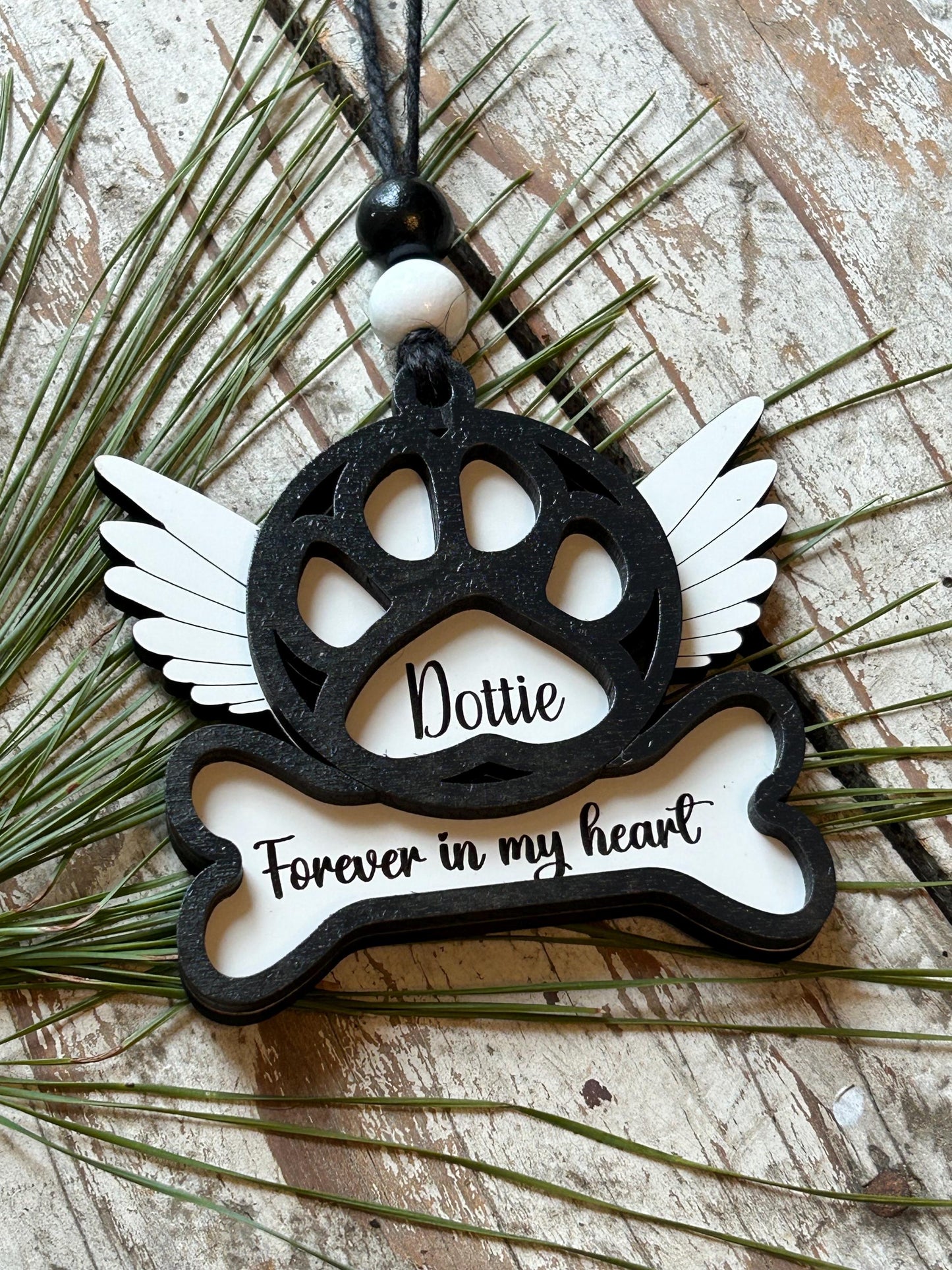 Personalized Dog Memorial Christmas Tree Ornament | Pet Loss Ornament | Dog Sympathy Ornament | Custom Dog Memorial | Dog Remembrance Gift