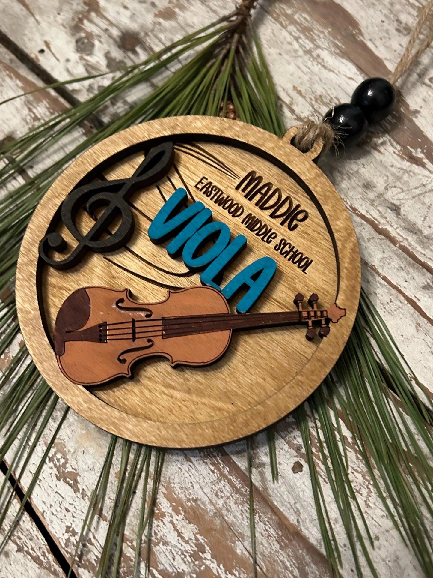 Personalized Viola Orchestra Christmas Tree Ornament | Viola Student Gift | Custom Music Viola Lover Keepsake | First Viola Recital Present