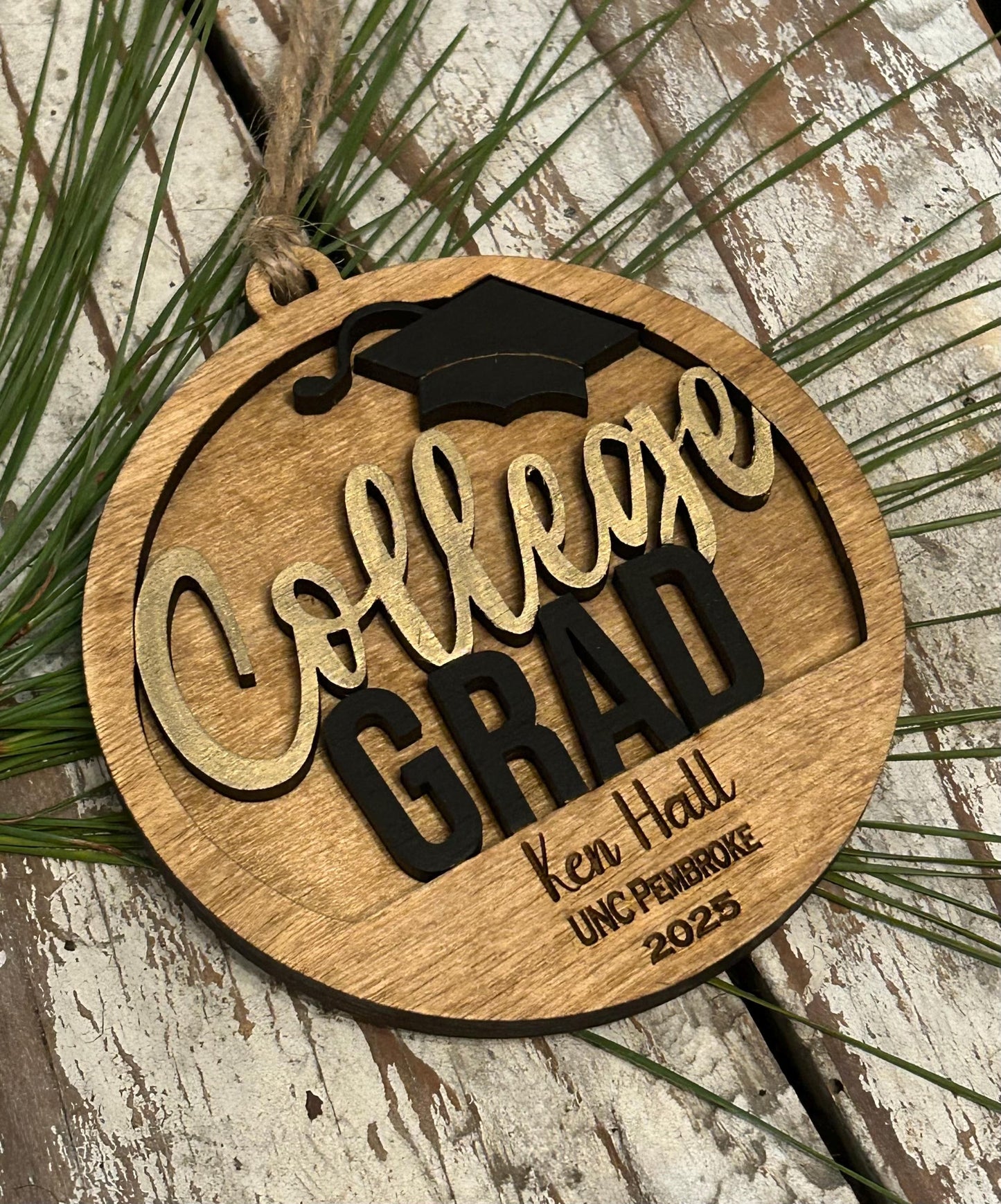 Personalized College Grad Christmas Tree Ornament | Gift for College Graduate | Graduation Ornament | Class of 2026 | Bachelors Masters