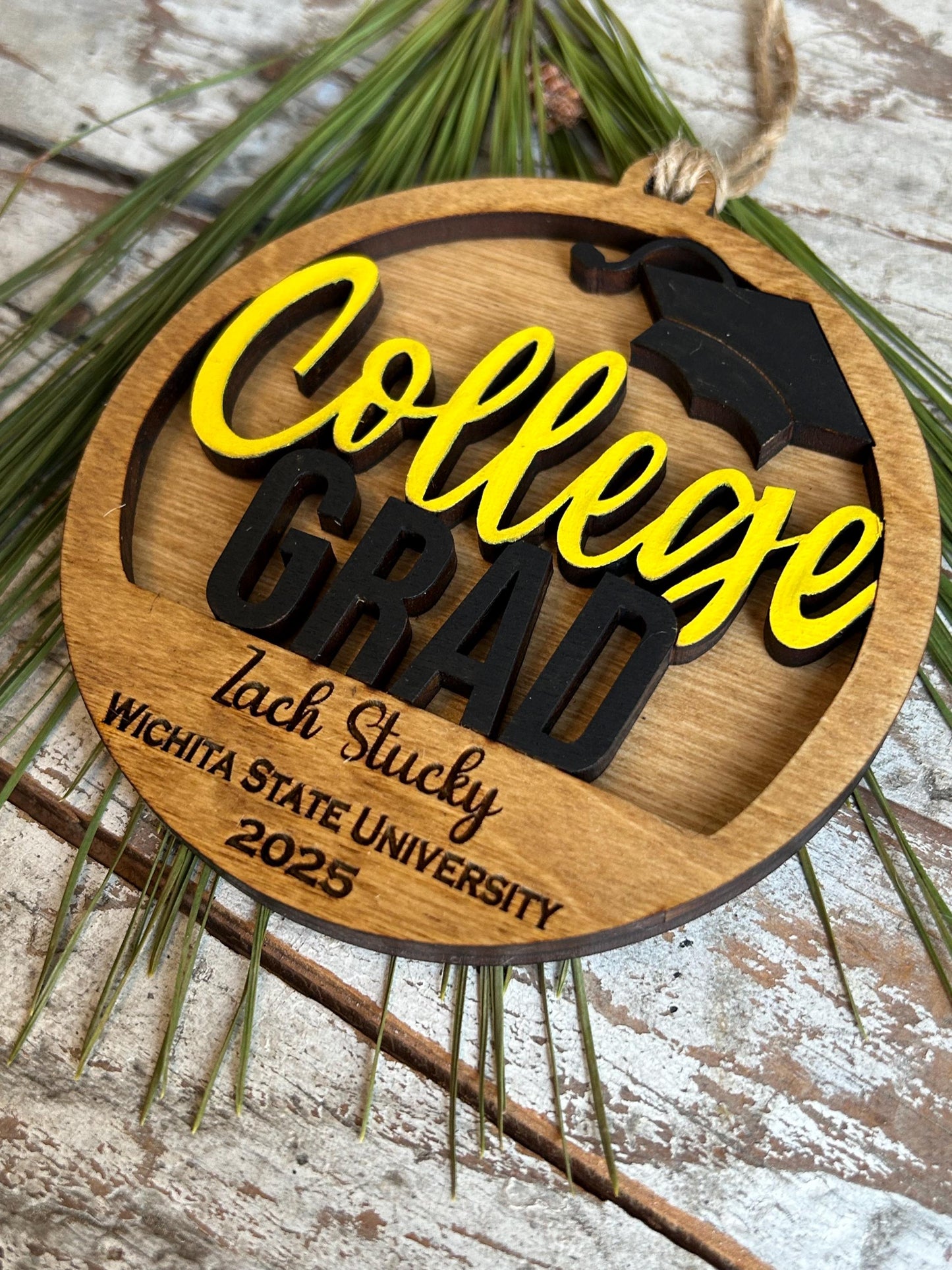 Personalized College Grad Christmas Tree Ornament | Gift for College Graduate | Graduation Ornament | Class of 2026 | Bachelors Masters