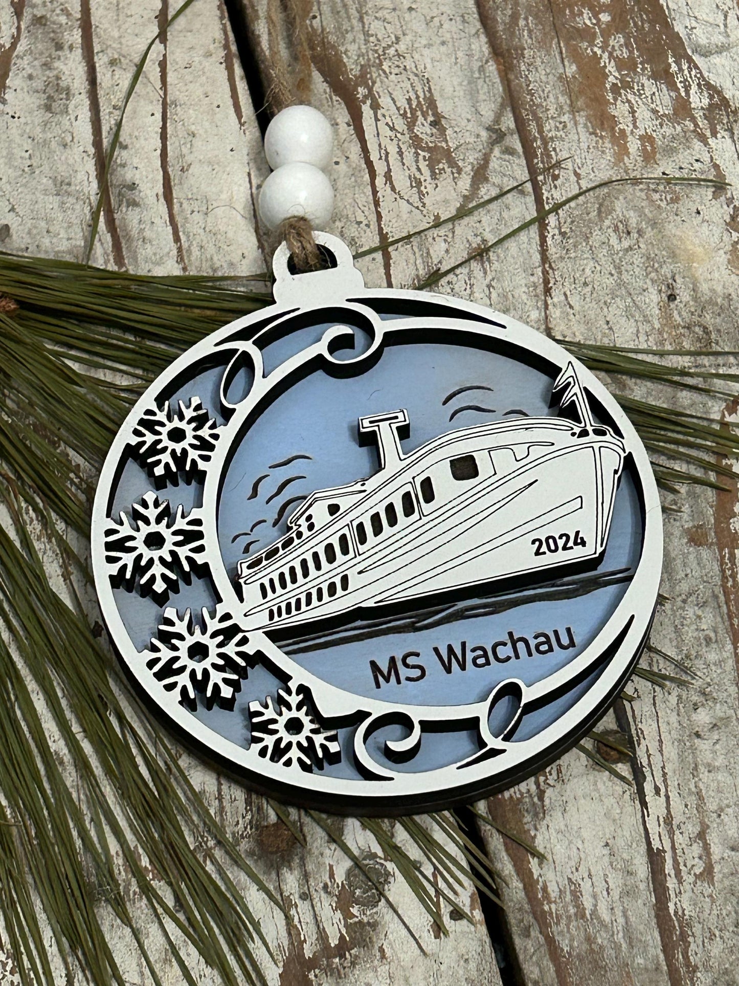 2026 Personalized Riverboat Cruise Christmas Tree Ornament | Family Vacation Ornament | Family Trip Keepsake | Custom River Boat Ship